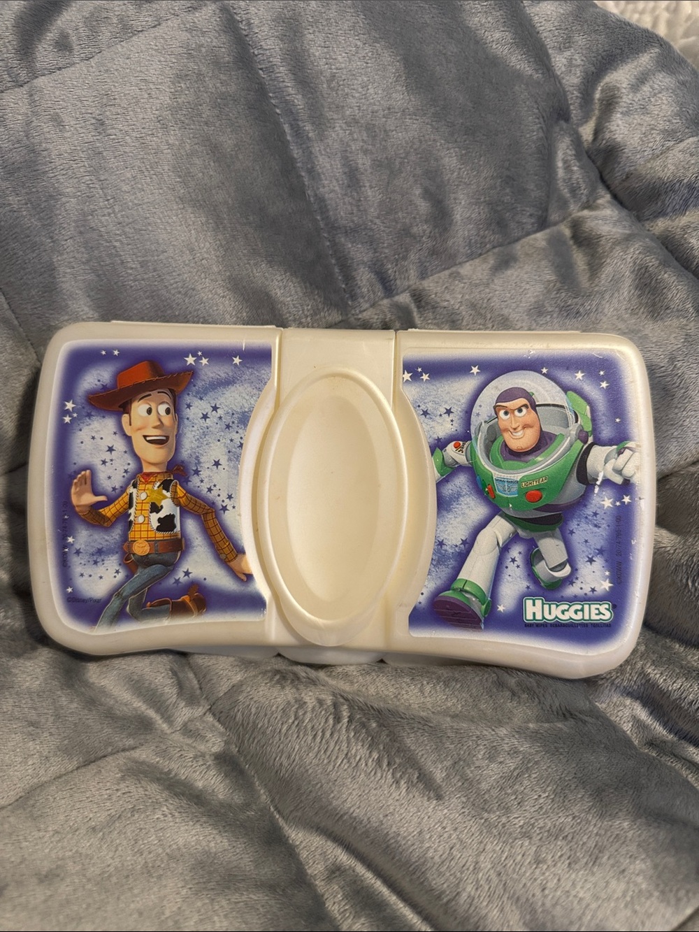Y2K Vintage Huggies Disney Pixar Toy Story Flip-Top Wipes Dispenser Travel Case